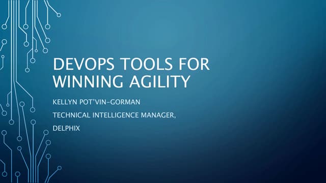 DevOps tools for winning agility