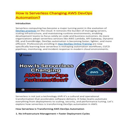 DevOps Training Institute In Hyderabad - Aws DevOps Training.pdf