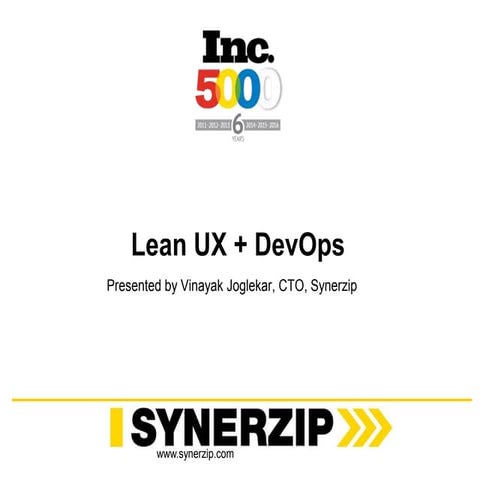 Lean UX + DevOps