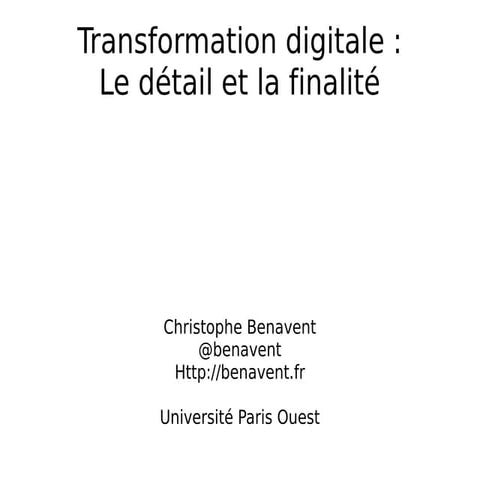 Plateforme : le détail et la finalité 