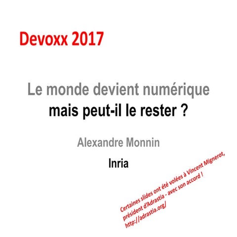 Le monde devient numérique, a-t-il les moyens de le rester ?