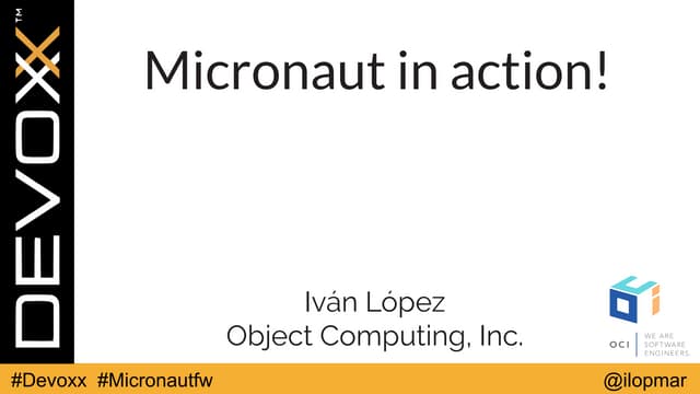 Devoxx Belgium 2018 - Micronaut in Action!
