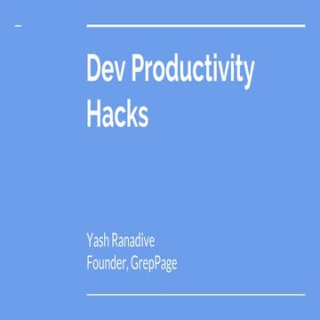 Dev productivity hacks - Cognitive Biases and Friction for Software Developers