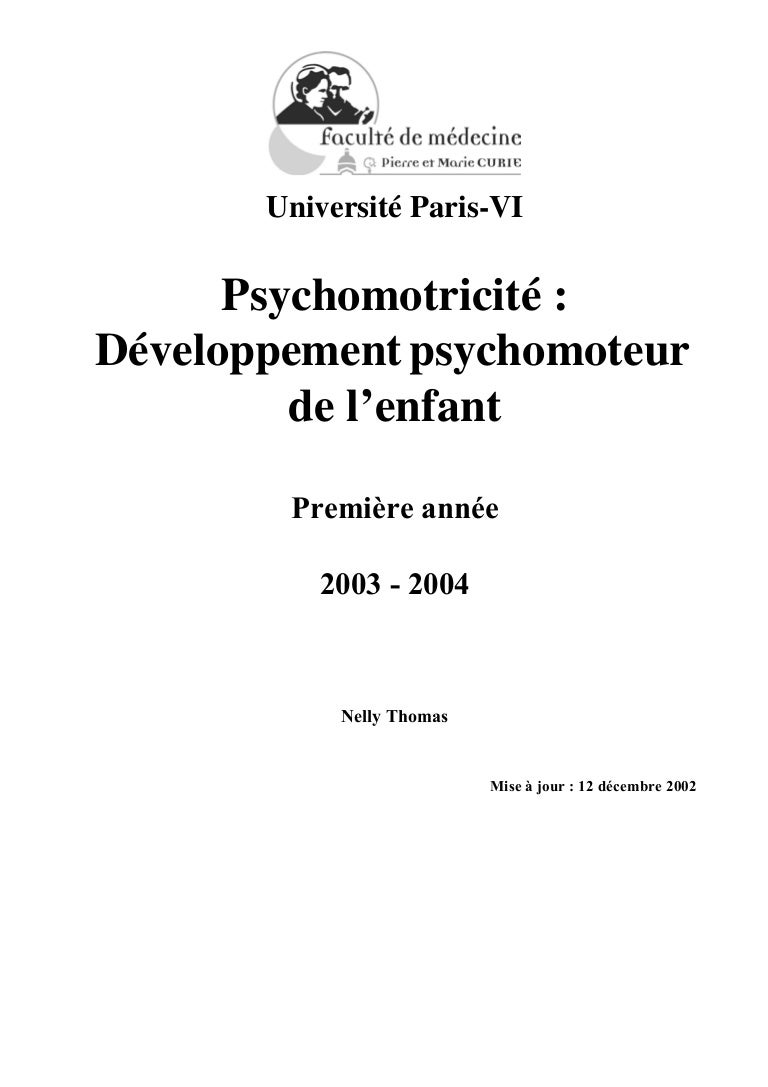 Developpement Psychomoteur Developpement Psychomoteur