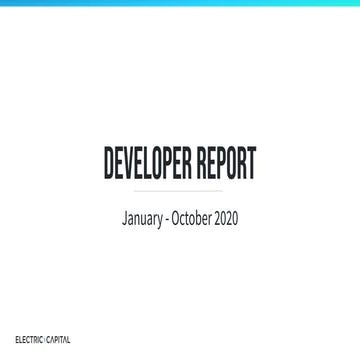 Developer Report (Published: December 2020)
