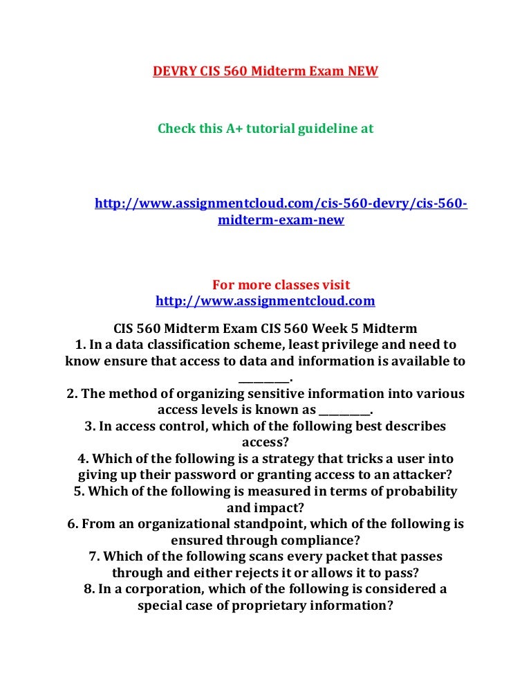 CIS-RCI Testfagen