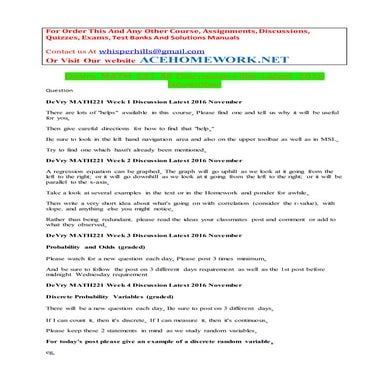 De vry math 221 all discussion+ilbs latest 2016 november