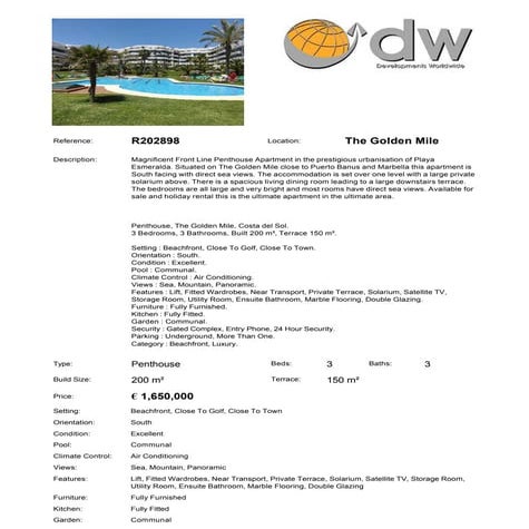 Playa Esmeralda Penthouse Apartment For Sale Marbella