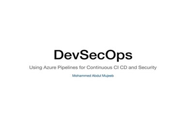 DevSecOps Basics with Azure Pipelines 