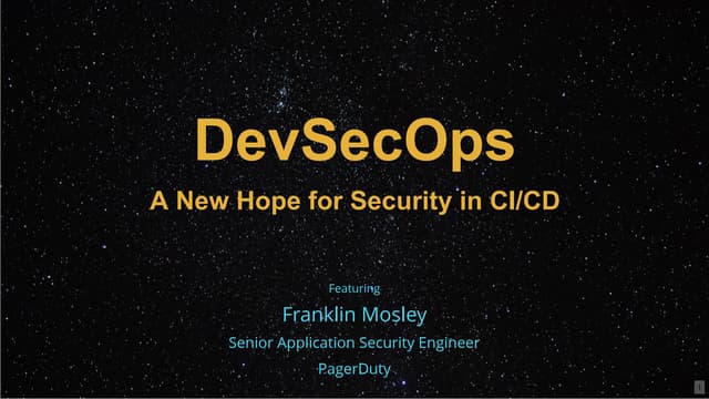 DevSecOps: A New Hope for Security in CI/CD