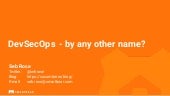DevSecOps - Unicom Agile and DevOps Expo (Adaptive Challenges) 2021