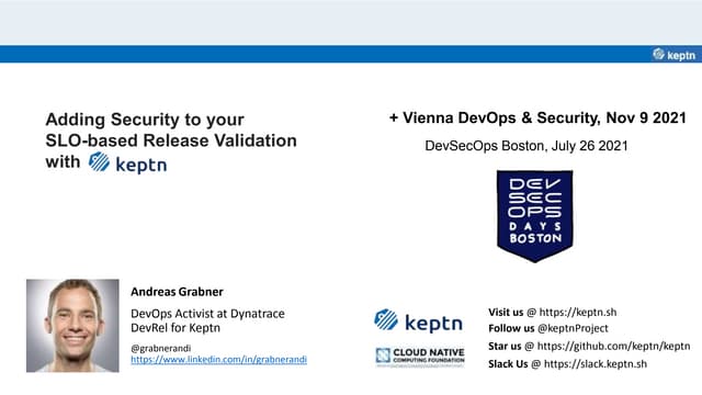 Adding Security to your SLO-based Release Validation with Keptn