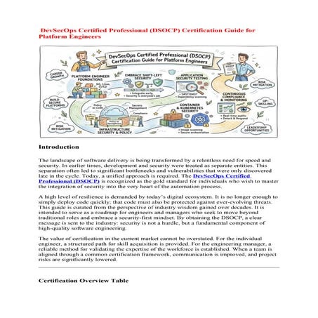 DevSecOps Certified Professional (DSOCP) Certification Guide for ...