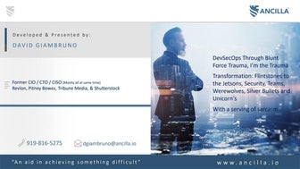 DevSecOps Through Blunt Force Trauma, I'm the Trauma