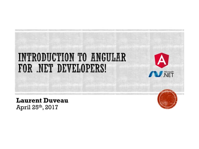Introduction to Angular for .NET Developers