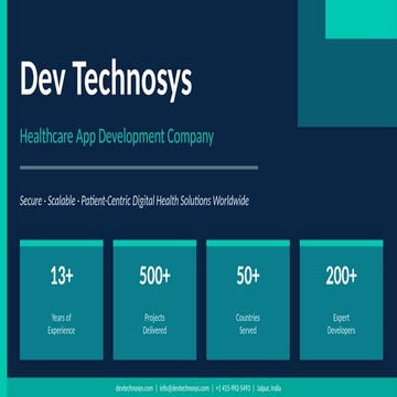 Dev Technosys: Leading Healthcare App Development & Digital Health ...