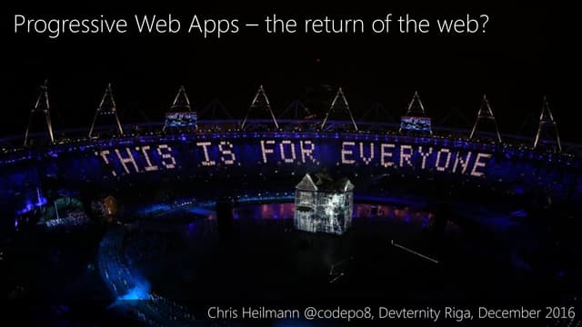 Progressive Web Apps – the return of the web?