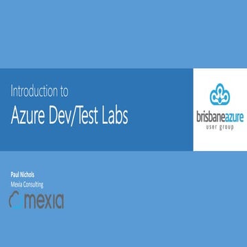 Azure Dev/Test Labs | PPT