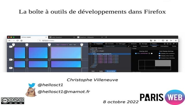 La boîte à outils de développements dans Firefox