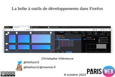 La boîte à outils de développements dans Firefox