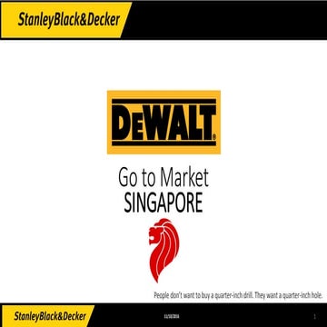 DeWalt's Go To Market for Singapore