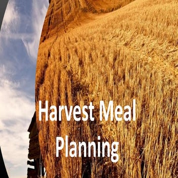 Meals for Harvest - Anita DeWeese