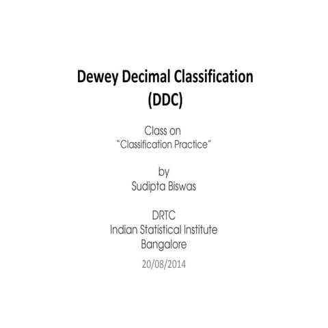 Dewey decimal classification
