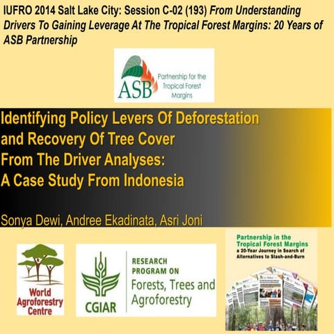 Identifying Policy Levers Of Deforestation  and Recovery Of Tree Cover From T...
