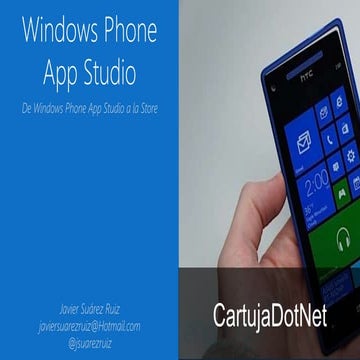 De Windows Phone App Studio a la Store