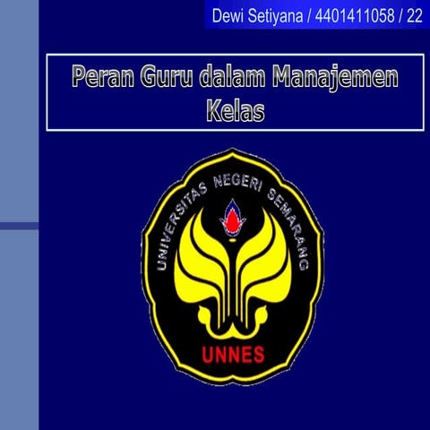 Peran Guru dalam Manajemen Kelas