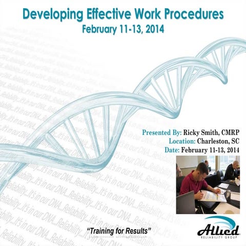 Developing Effective Work Procedures Training - 3 days