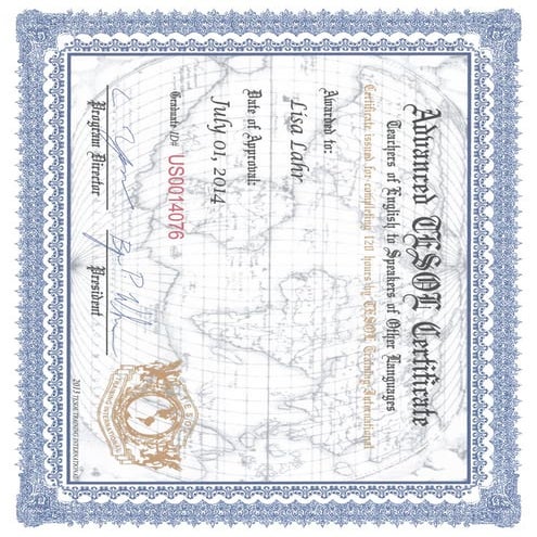 Advanced TESOL Certificate | PDF