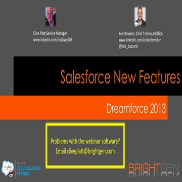 BrightGen's Dreamforce 13 New Features Webinar
