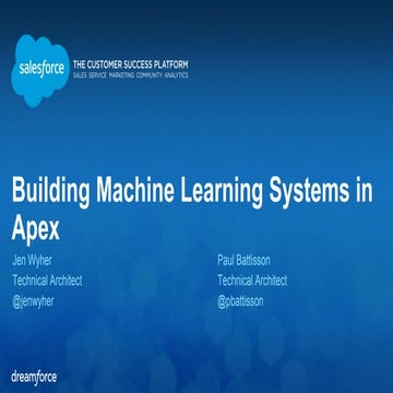 Df14 Building Machine Learning Systems with Apex | PPT