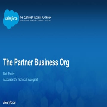 ISV Tech Talk: Partner Business Org (October 15, 2014)