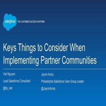 Keys Things to Consider When Implementing Partner Communities