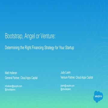 Bootstrap, Angel or Venture: Determining the Right Financing Strategy for You...