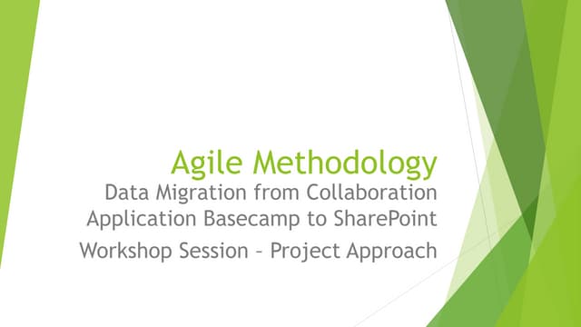 Agile Methodology - Data Migration v1.0
