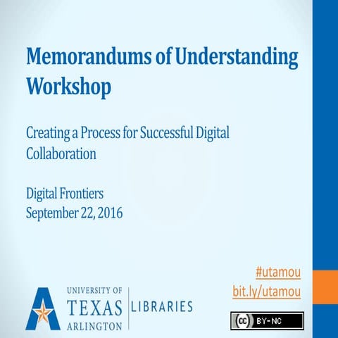 Digital Frontiers 2016: Memorandums of Understanding Workshop  