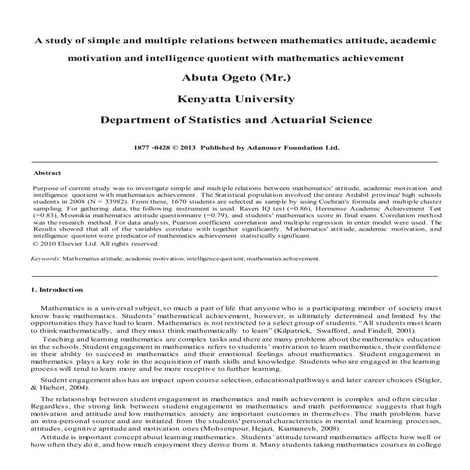 mathematics and intelligence