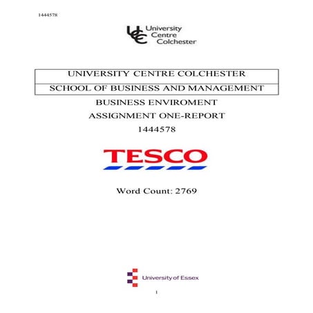 Supply chain of tesco | PDF