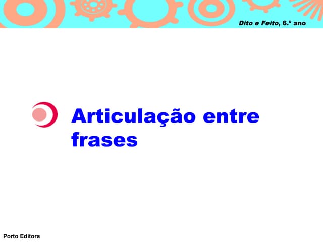 Articulacao entre frases