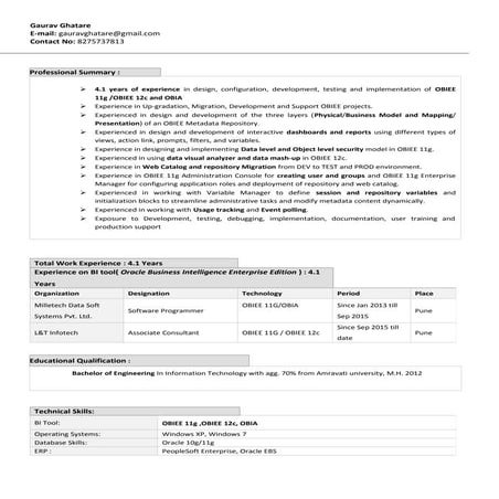 Gaurav Ghatare CV