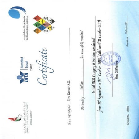 DGR CERTIFICATE MR. SHIVA