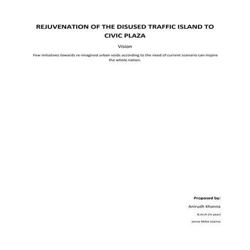 REJUVENATION OF THE DISUSED TRAFFIC ISLAND TO CIVIC PLAZA2