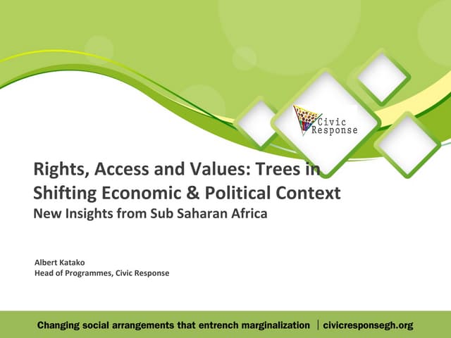 Right, Access and Values: Trees in Shifting Economic & Political Context