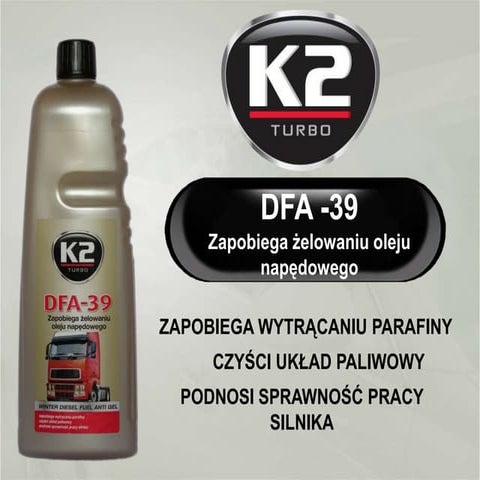 K2 DFA-39 - zapobiega żelowaniu oleju napędowego