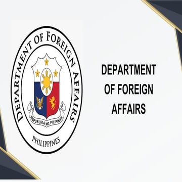 Department of Foreign Affairs ORganizational Structurea | PDF
