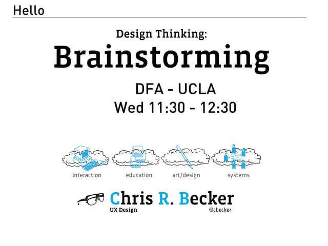 DFA brainstorming lecture