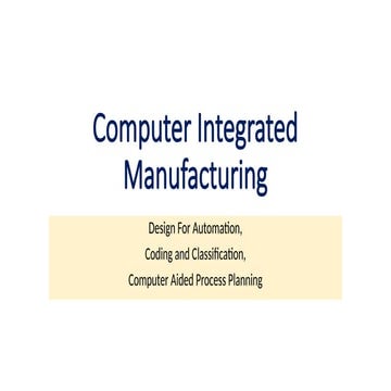 DFA, Coding, CAPP engineering industrial .ppt